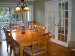 French doors from dining room to foyer